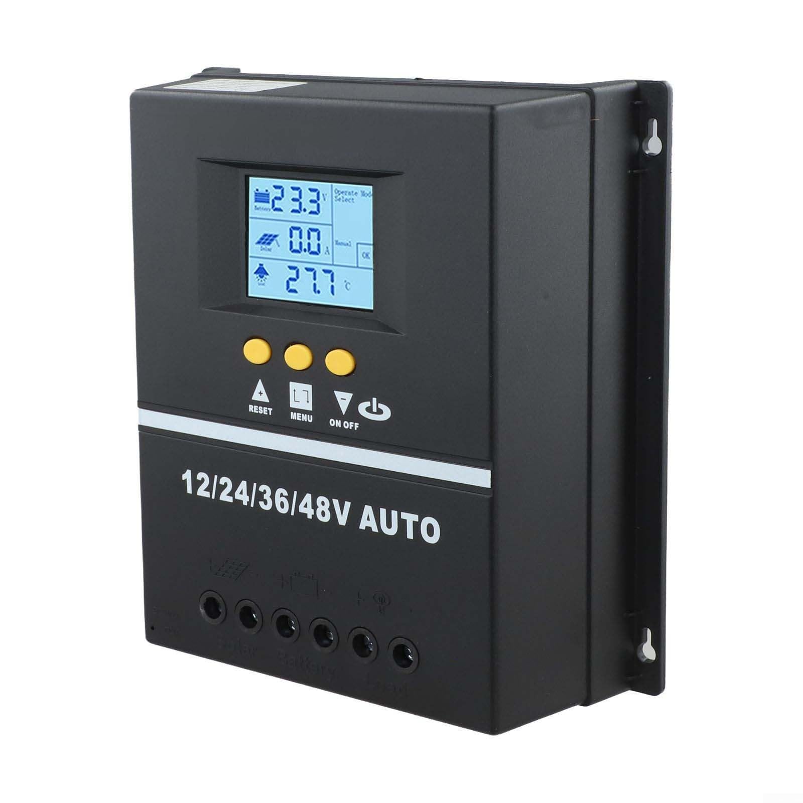 MPPT Solarregler 150A Aluminium Kühlkörper Dual USB(150A) | Echte MPPT-Technik, 30% mehr Ertrag, großes LCD, 7 Lademodi, 12V bis 48V Auto-Erkennung