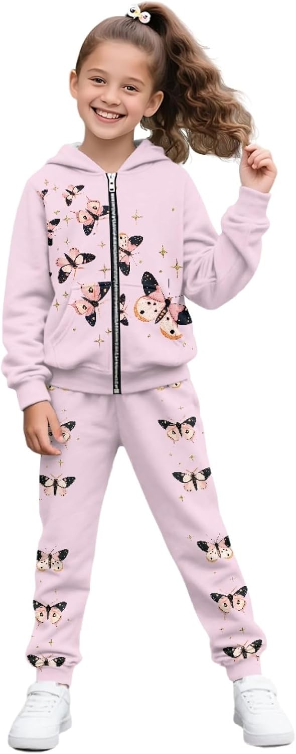 HUIACONG Children Sweatsuits for Girls Long Sleeve Sweat Suit for Boys Sweat Set