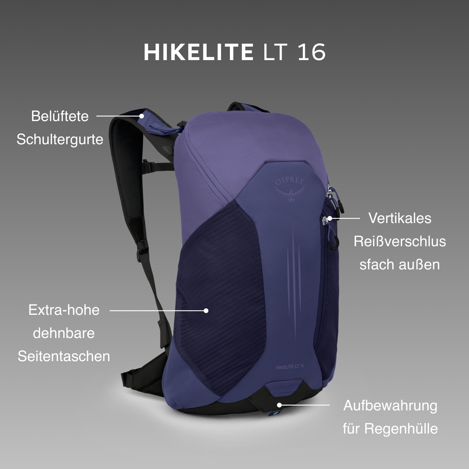 Osprey Unisex Hikelite Lt 16 Backpack (1er Pack)