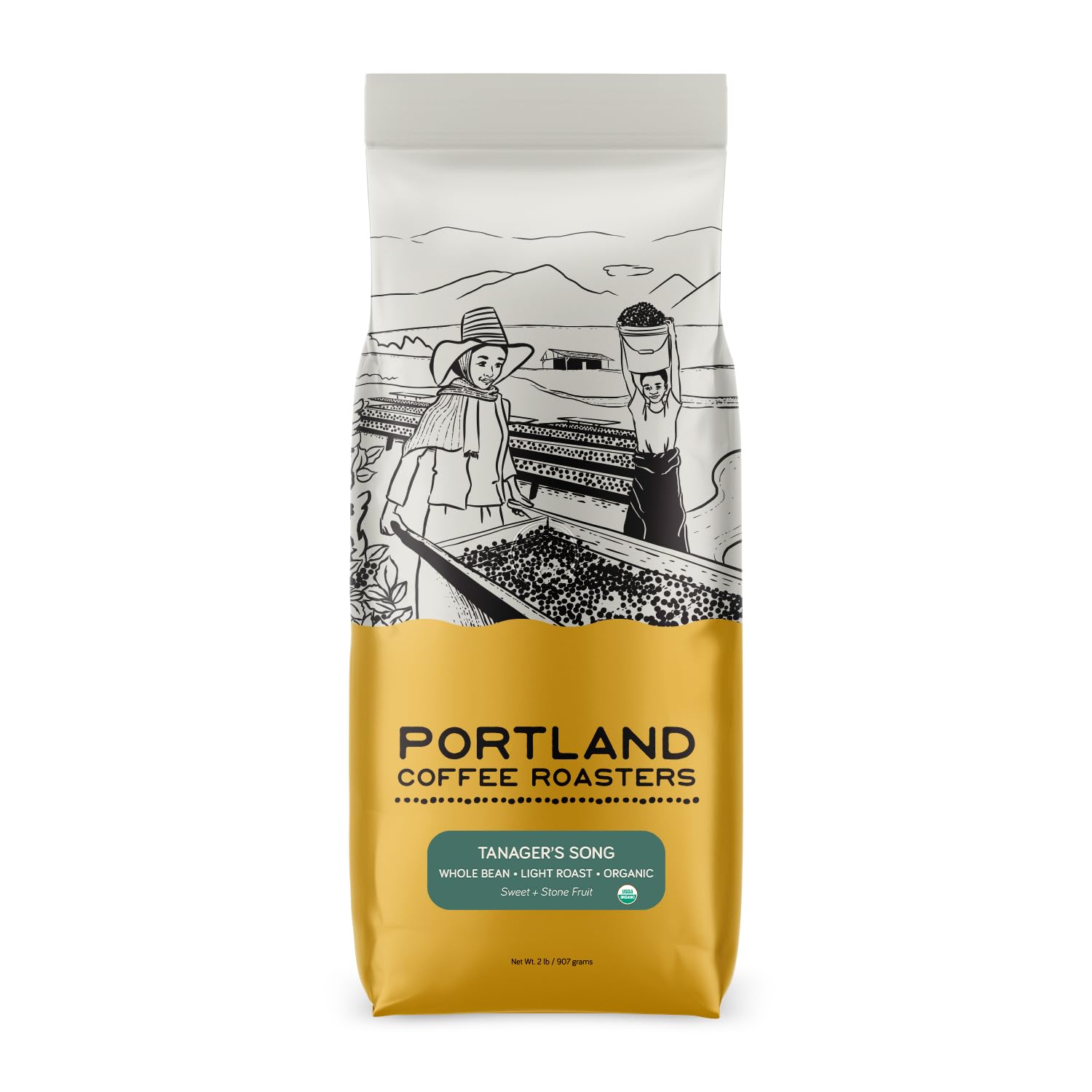 Portland Coffee Roasters, Tanager's Song (Organic), Whole Bean, Light Roast, 32 oz