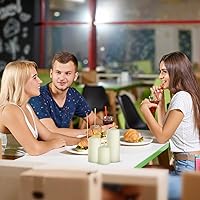 Vista 32 de Unscented 3x4 3x6 3x8 Inch Pink Pillar Candles, 3 Packs Dripless Long Lasting Large Solid Pastel Colored Different Sizes Cylinder Column Candles for