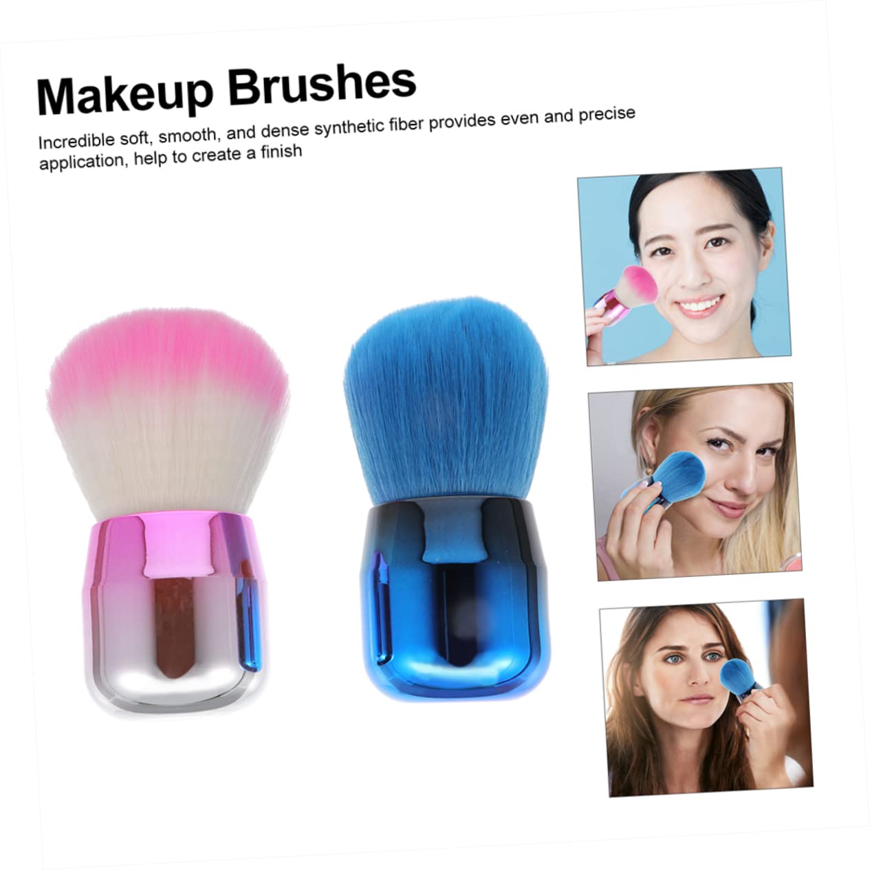 Healeved Mushroom Blush Makeup Brush Loose Powder Beauty Brush Makeup Accessory Small and Portable