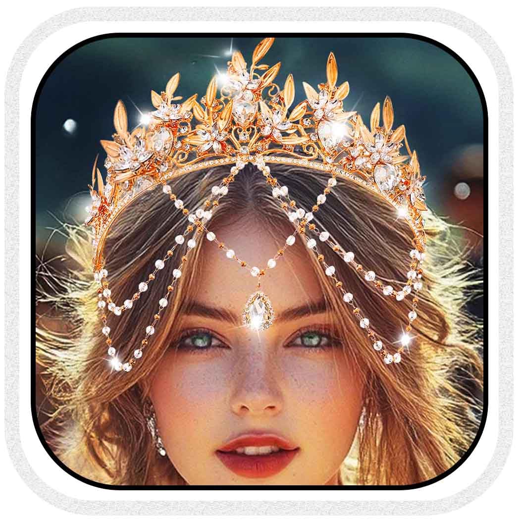 Yean Gold Headband Greek Goddess Costume Headpiece Crystal Leaf Hair Accessories for Women, One size, 50% alloy and 50% glass Yean Gold Headband Greek Goddess Costume Headpiece Crystal Leaf Hair Accessories for Women, One size, 50% alloy and 50% glass