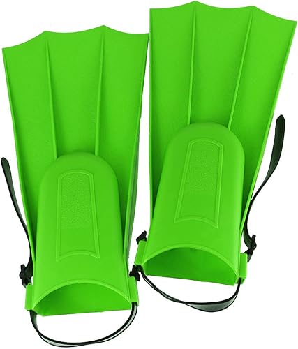 Aletas de natación para niños, 1 par de aletas cortas de buceo para niños, aletas de entrenamiento de natación ajustables de PVC, aletas ligeras