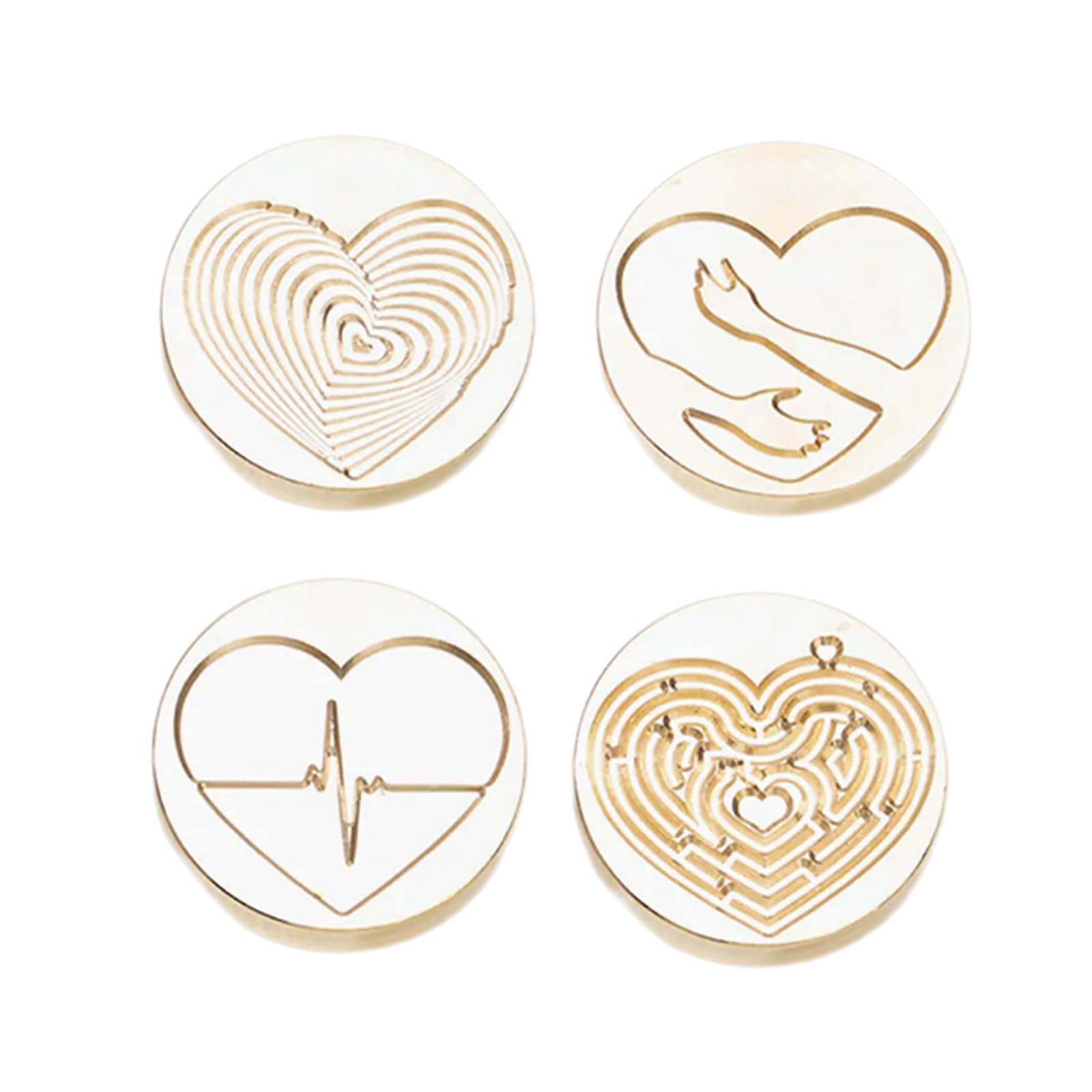 4Pcs Wedding Sealing Stamp for Scrapbooking, Sealing Stamp Head Replacement for Invitations Envelope Embellishments Wedding Invitation Seal