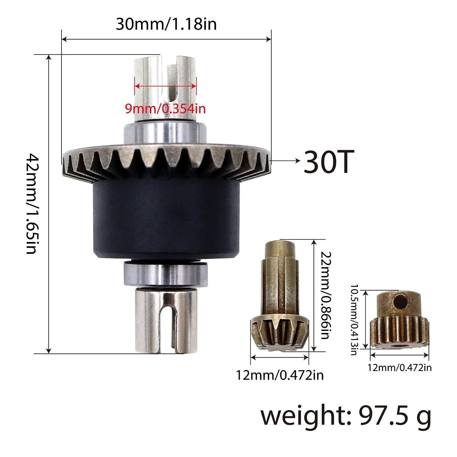 Cardan Arbre Transmission Pour SCY 16101 16102 16103 16201 Pro 1/16 Voiture RC Brushless Pièces Mise À Niveau Différentiel En Métal Ensemble D'engrenages Arbre CVD(Gear set)