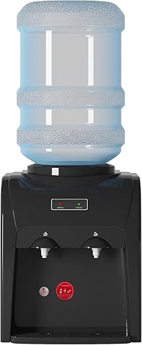 Miniatura 3 de Dispensador de enfriador de agua para encimera, dispensador de agua fría y caliente, enfriador de agua de carga superior, capacidad para botellas de