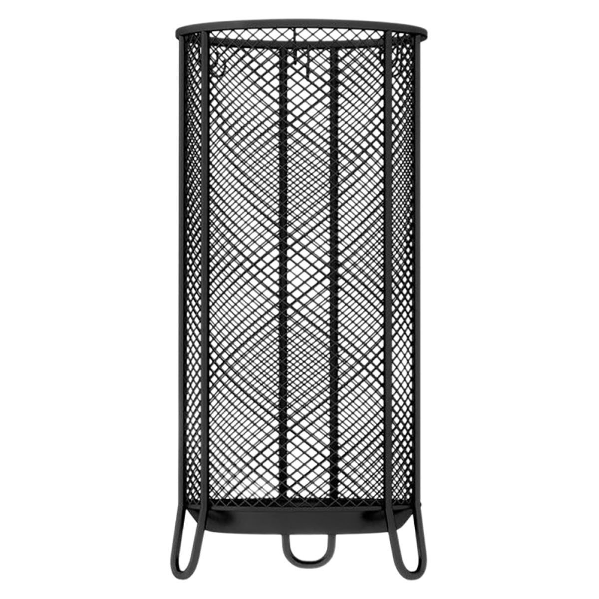 WQPMNYG Modern Black Iron Umbrella Stand with Stable Base and Stainless Steel Tray for nized Storage of Umbrellas at Home and Office Entryway