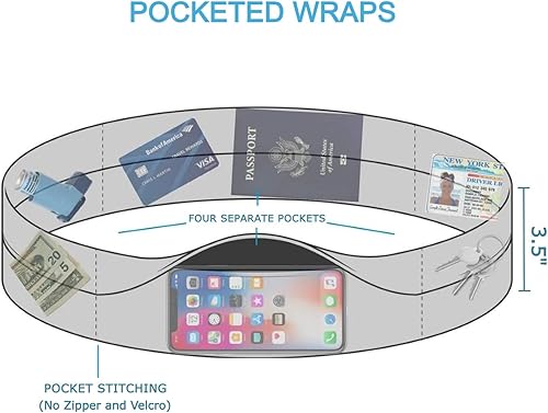 Miniatura 4 de BANDI Envolturas con bolsillos tu accesorio seguro, cómodo y versátil para un estilo de vida activo, perfecto para viajes, fitness y actividades