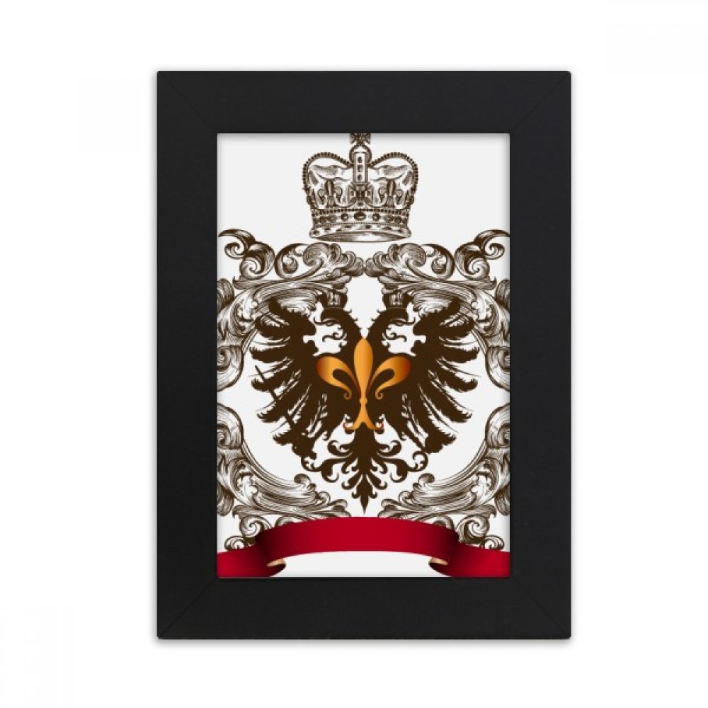 Cadre photo motif Eagle noir peinture d'art de table haut de gamme 10x15 cm