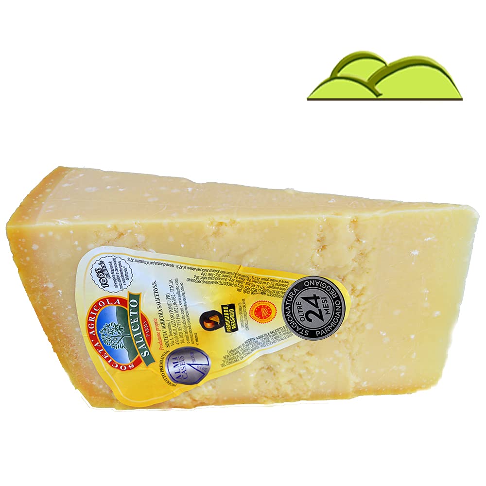 Parmigiano Reggiano AOP "Saliceto" DE COLLINE, fait de 24 mois, Kg.1 Boîte-cadeau