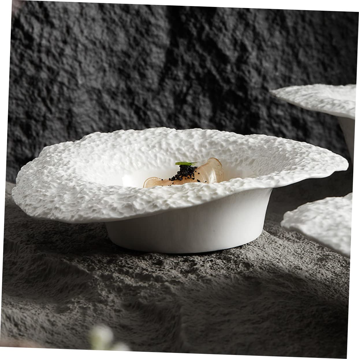 ABOOFAN Bol à Pâtes Chapeau 10 Pouces en Céramique Blanche, Forme Chapeau