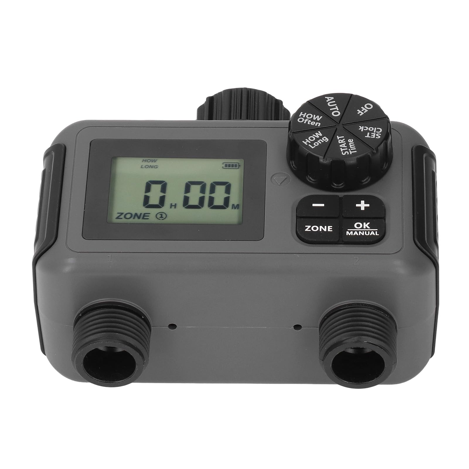 Fdit Temporizador de Aspersor Exterior de Control Dual NH3/4 Pulgadas para Riego Eficiente - Aplicable para Manguera de Jardín - Material ABS