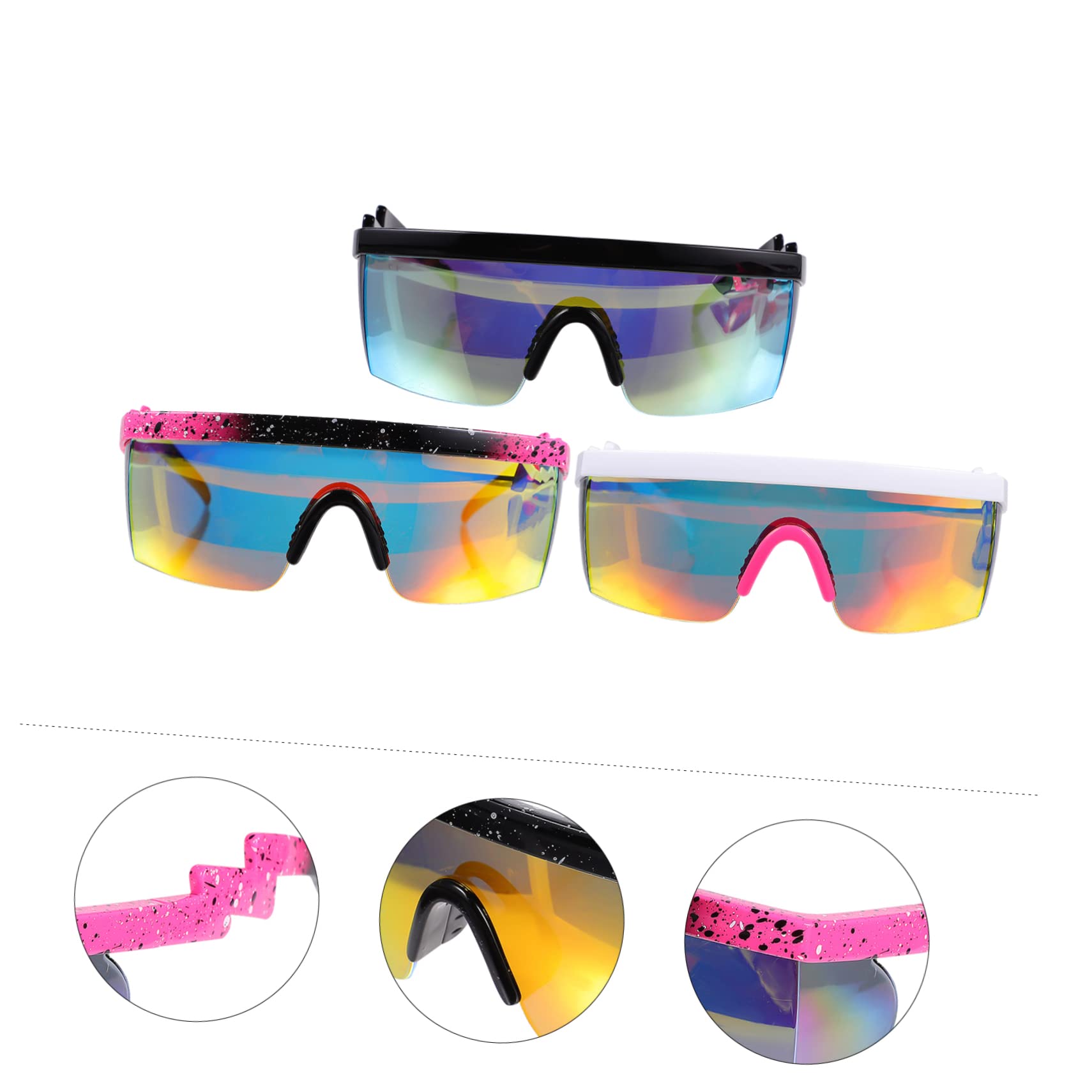 Abaodam 9 Pezzi Occhiali Da Sole Vintage Occhiali Da Esterno Occhiali Da Sci Occhiali Sportivi Occhiali Da Sole Sportivi Occhiali Da Equitazione Occhiali Da Sole Da Bicicletta PC Occhiali