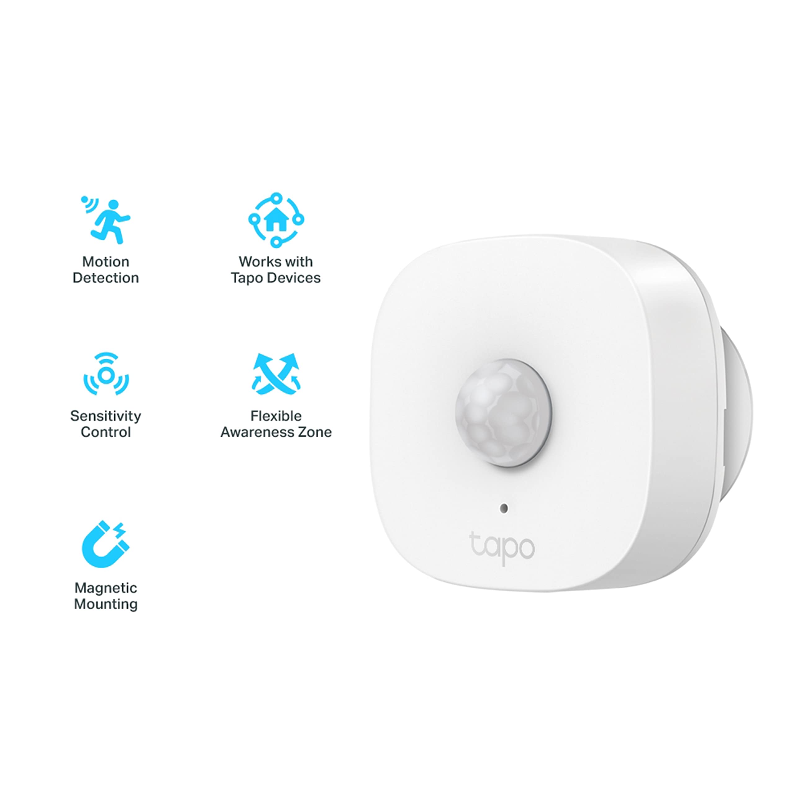TP-Link Tapo T110 Smart Contact Sensor, Sensore di Contatto Intelligente, Domotica, Risparmio Energetico, Batteria Caricata, Avvisi di Intrusi, Hub Obbligatorio & Tapo T100 Smart Motion Sensor