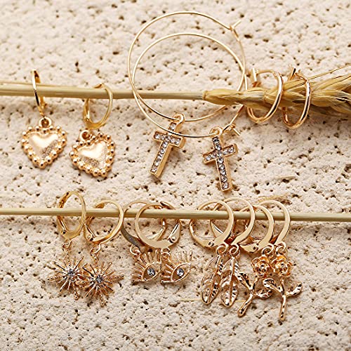 Image of Shining Diva Fashion Stylish Combo Metal Earrings for Women and Girls