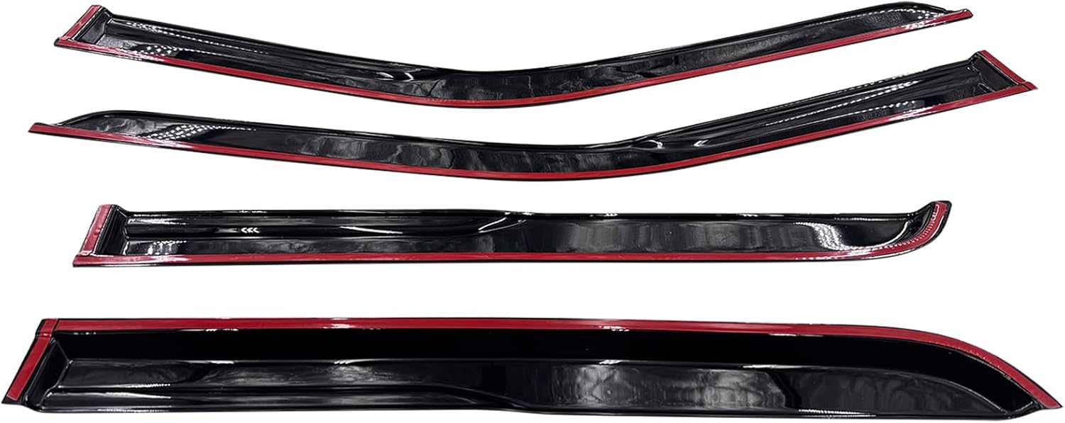 DYRDINSHOW Rain Guards for 2015-2024 F150 SuperCrew & 2017-2024 F250, F350, F450, F550 Car Accessories Window Visors Vent Deflector - 4 PCS