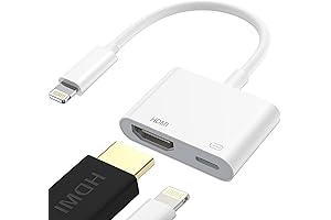 Apple MFI Certified Lightning to HDMI Adapter, 1080P Sync Screen Cable with...