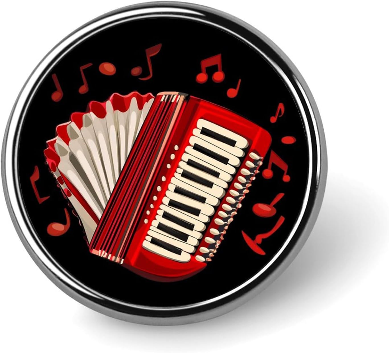 Accordion Player Folk Music Button Pins Round Lapel Pin Badge Pins Brooch Pins Craft for Adults Decorations Supplies