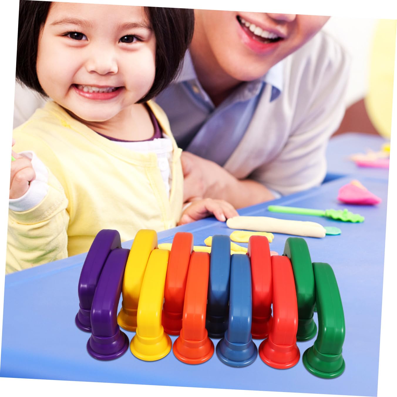 Telefono Giocattolo Sussurrante Set da 12 Pezzi in Plastica Colorata Gioco Educativo per Piccoli Design Ergonomico Stimola Capacità Uditive e Coordinazione Occhio-Mano per la