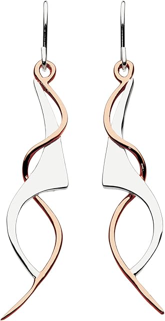 Dew Women's Art Nouveau Drop Sterling Silver Earrings