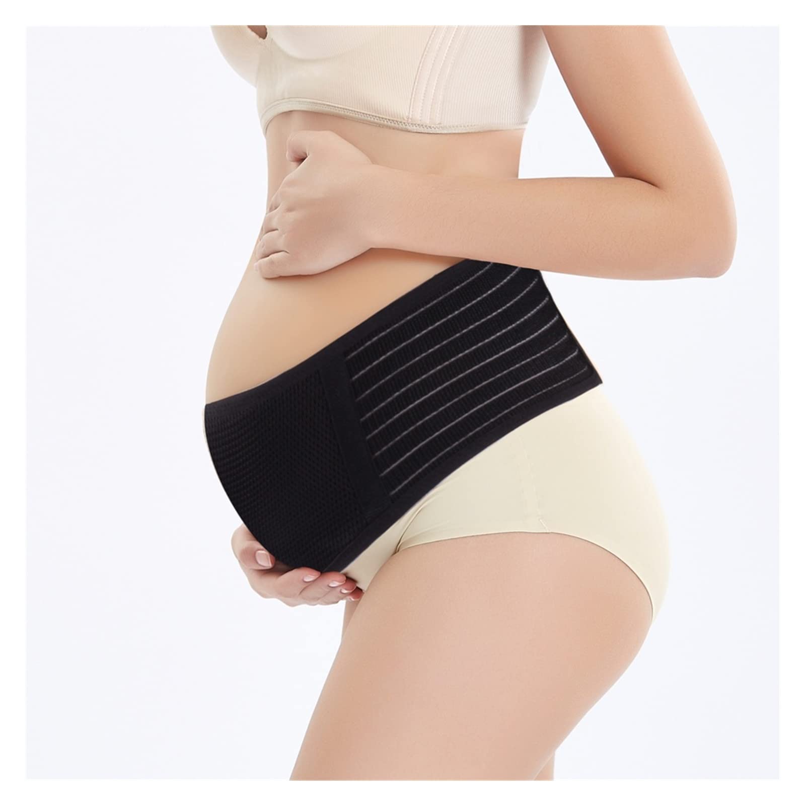 Generic Cintura di Supporto per la Schiena Cintura Postpartum maternità Gravidanza Fasciatura prenatale Cintura per Pancia per Gravidanza Supporto per Addome 22.7.1 (Color : Pink, Size : Large)