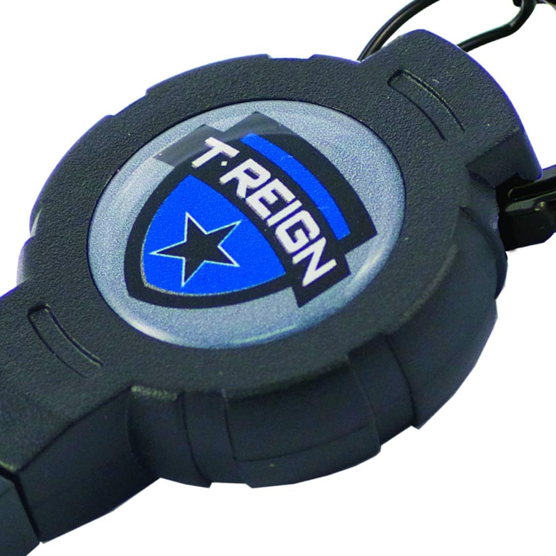 T-REIGN Outdoor Medium Retractable Gear Tether, Carabiner, 36' Kevlar Cord, 6 oz. Retraction, Black Polycarbonate Case, Universal Attachment image 4