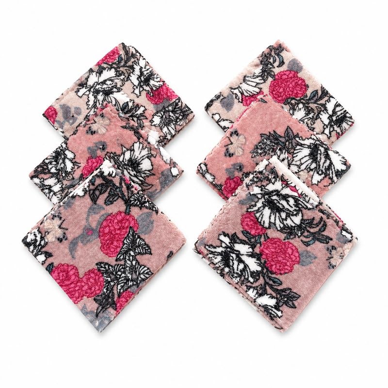 Women's Soft Touch Handkerchief Set of 6 | Floral Print Face Handkerchiefs | Lightweight & Reusable | Everyday Use-image-42