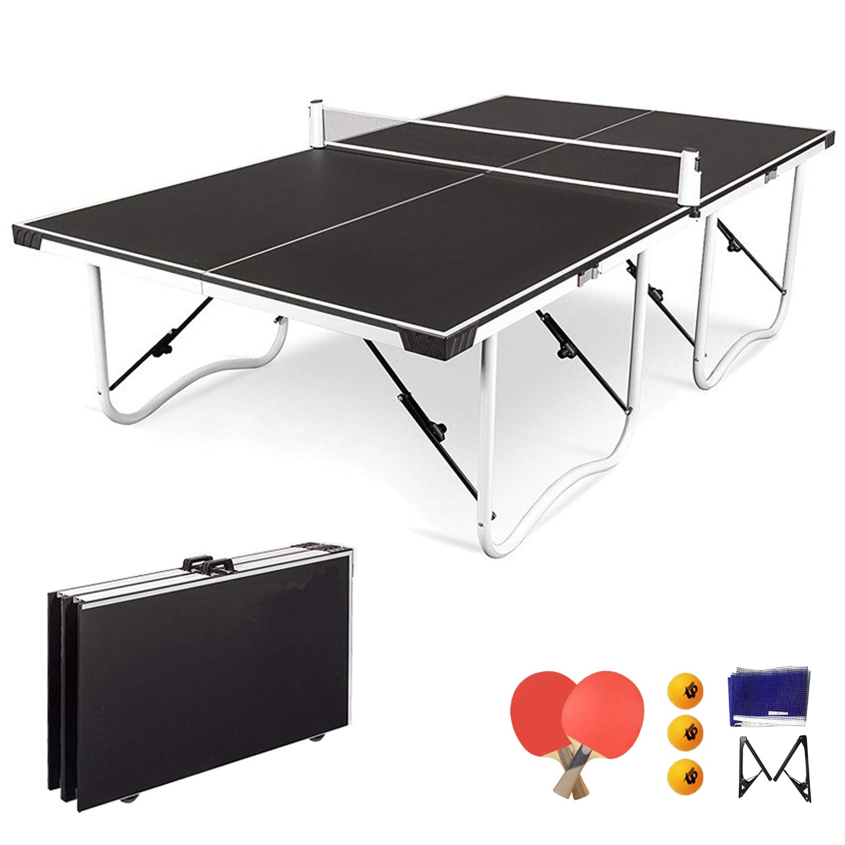 卓球台 折りたたみ ネット付 ラケット付 ピンポン球付 家庭用