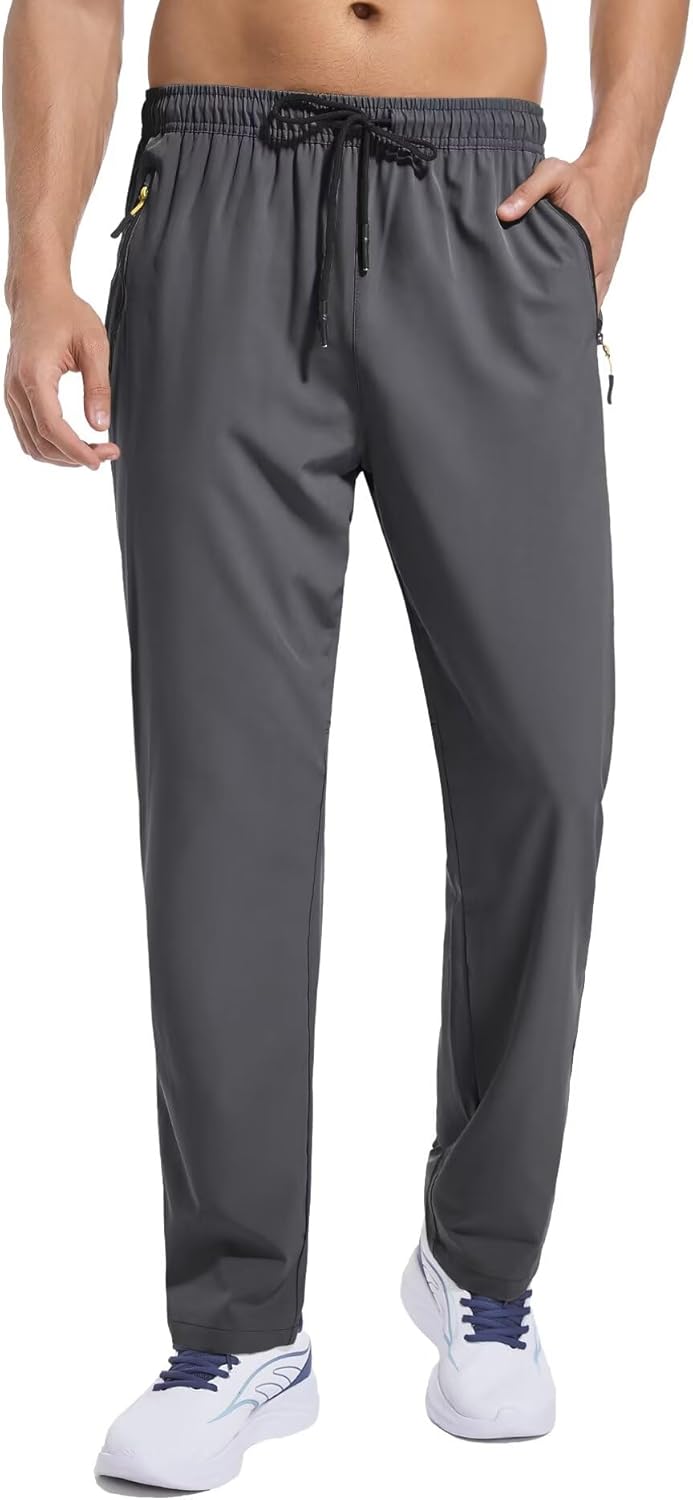 Men’s Lightweight Hiking Pants Breathable Quick Dry Water Resistant Jogger Track Pants Workout Athletic Pants