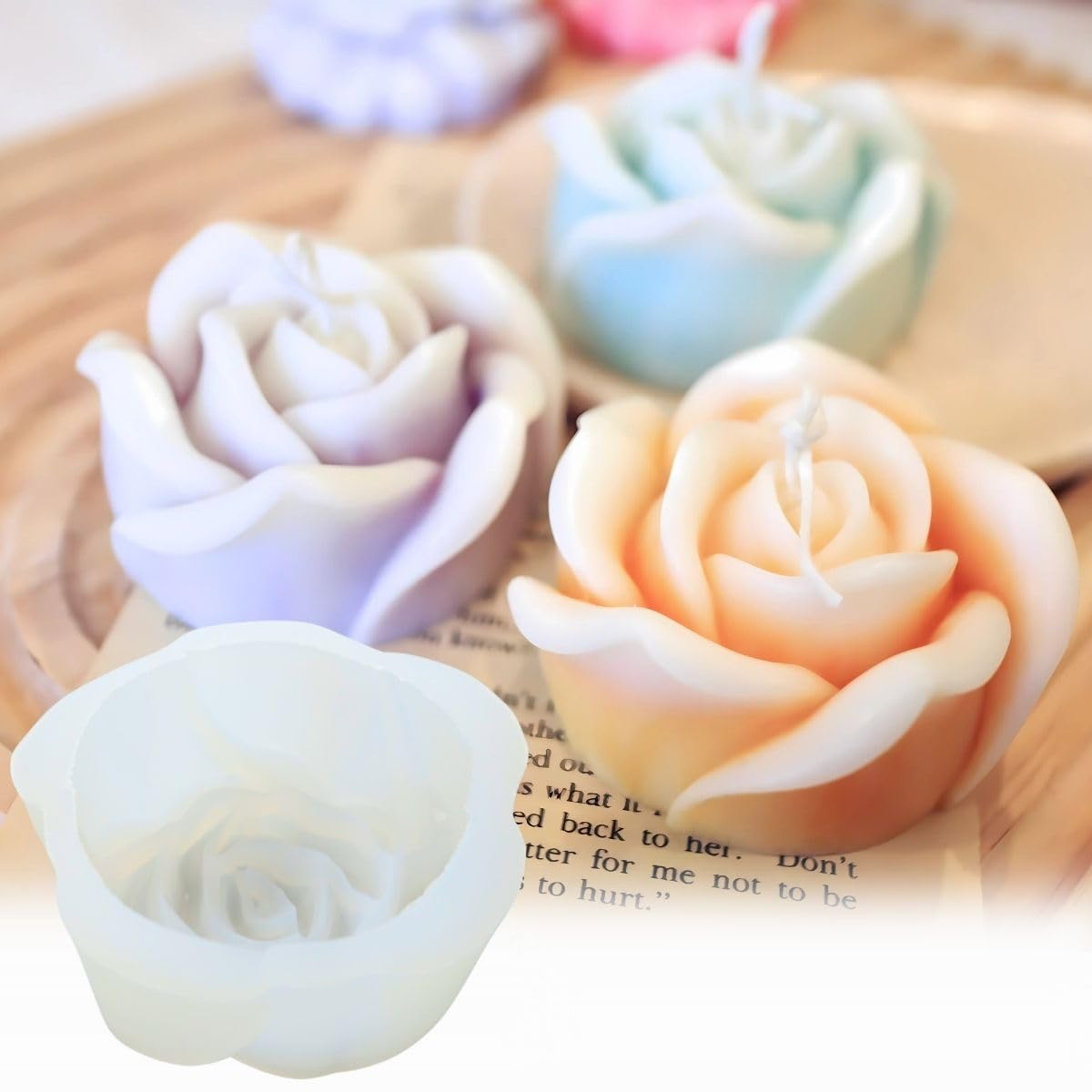 Amazon.co.jp: ミルティクラフト シリコンモールド 花 バラ 薔薇