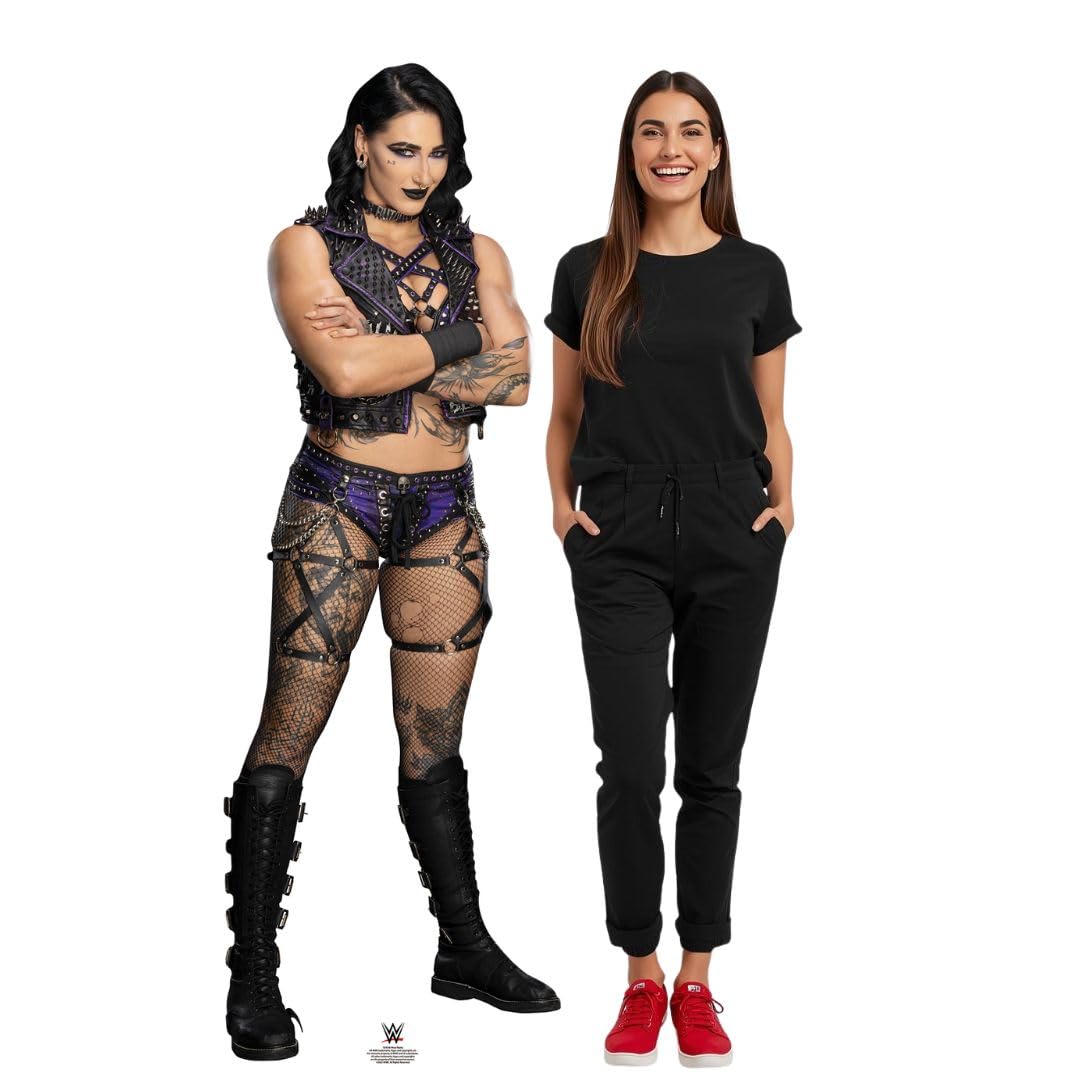 Star Cutouts SC4546 WWE Rhea Ripley Mami Lifesize Cardboard Cutout – Wrestling Party Decoration, Event Display & Collector Gift
