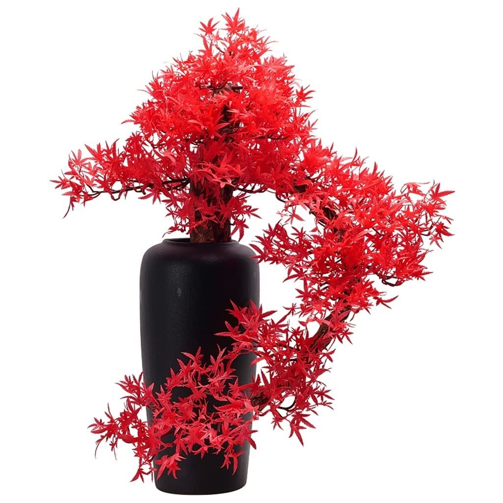 WOTZOV Simulation Potted Plants Bonsai Tree Artificial Bonsai Tree Ceramic Potted Artificial Plants Indoor Desktop Decoration Home