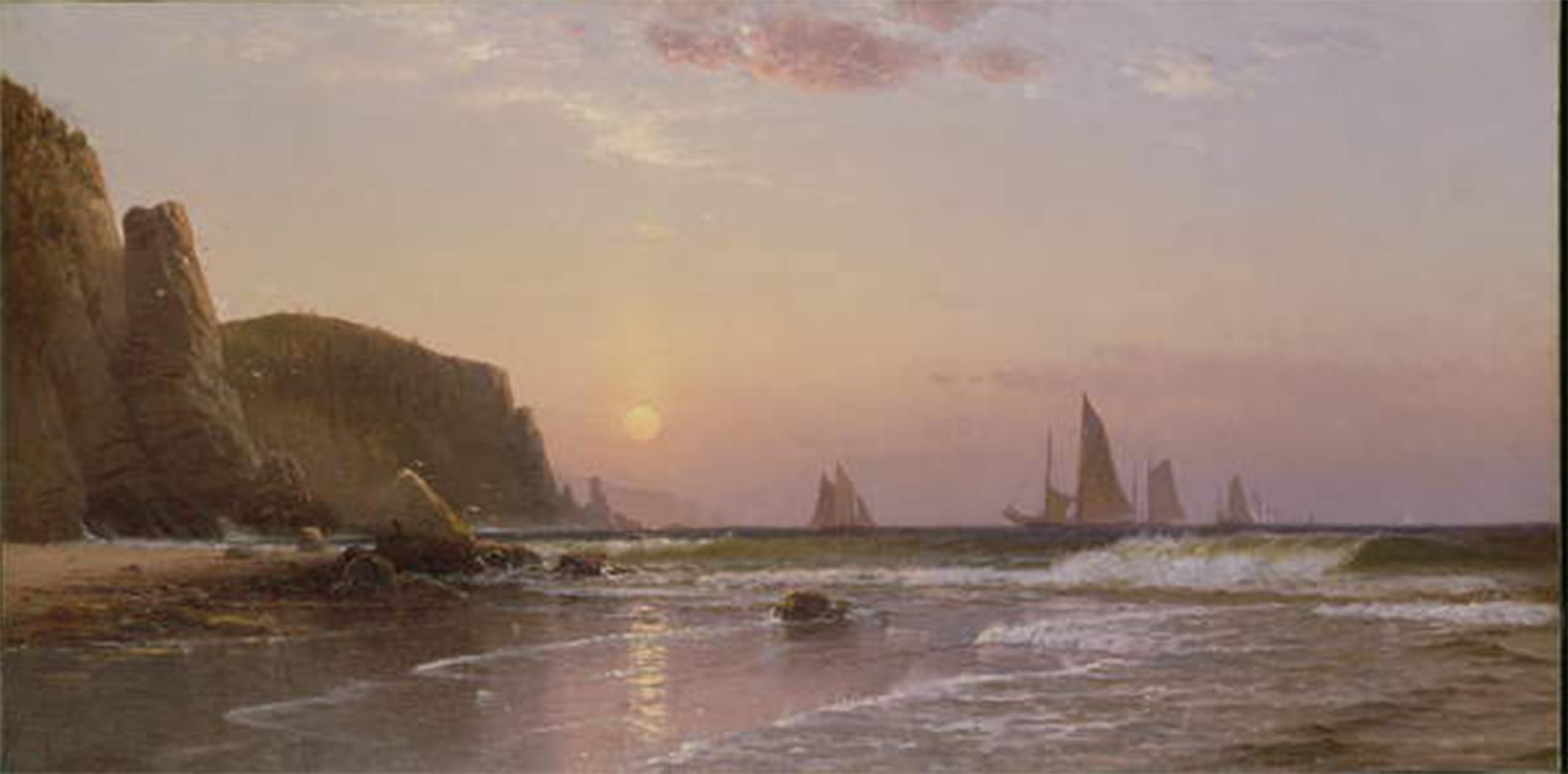 ARTXLXXBN Famous Art Print Poster Vintage Wall Art Morning At Grand Manan by Alfred Bricher Canvas Art Poster for Home Decor 60x90cm