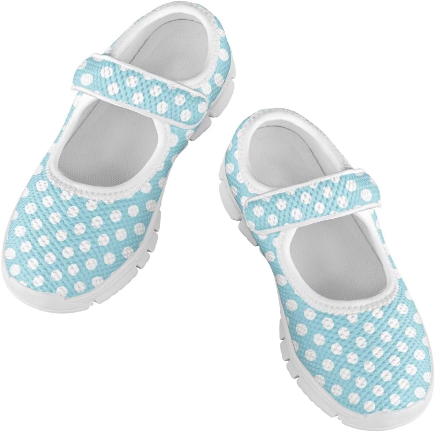 PinUp Angel Vintage Polka Dots Mary Jane Flats Comfortable Shoes Girls Dressy Party Shoes with Adjustable Strap