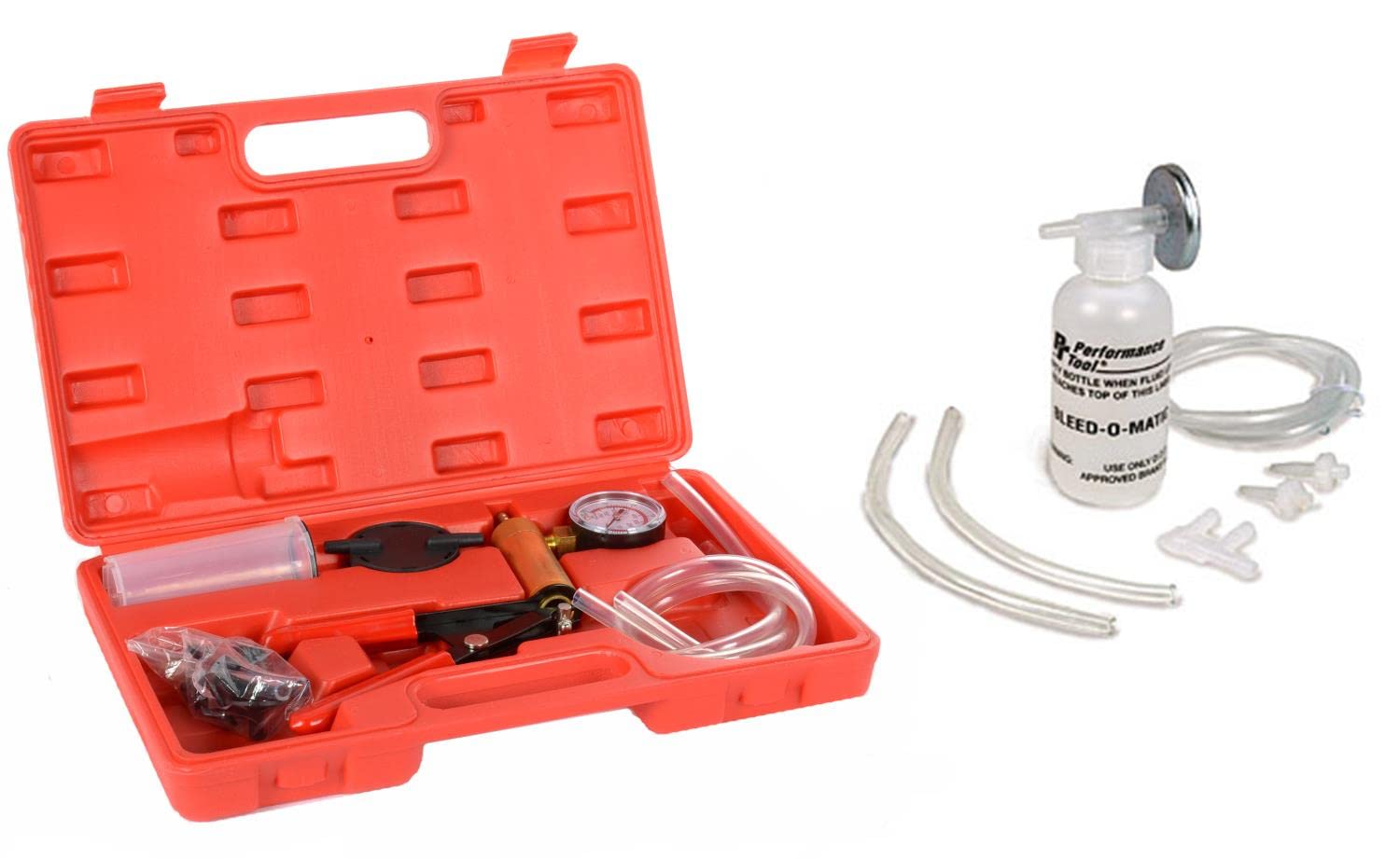 JEGS 80668K3 Hand Held Vacuum Pump & Magnetic Brake Bleeder Kit Includes: Vacuum
