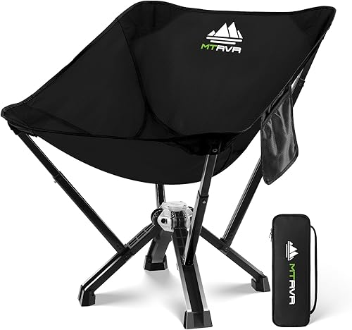 Miniatura 14 de Silla de camping plegable y ligera: diseño compacto de una pieza, configuración rápida, marco de aluminio estable, silla portátil para viajes,