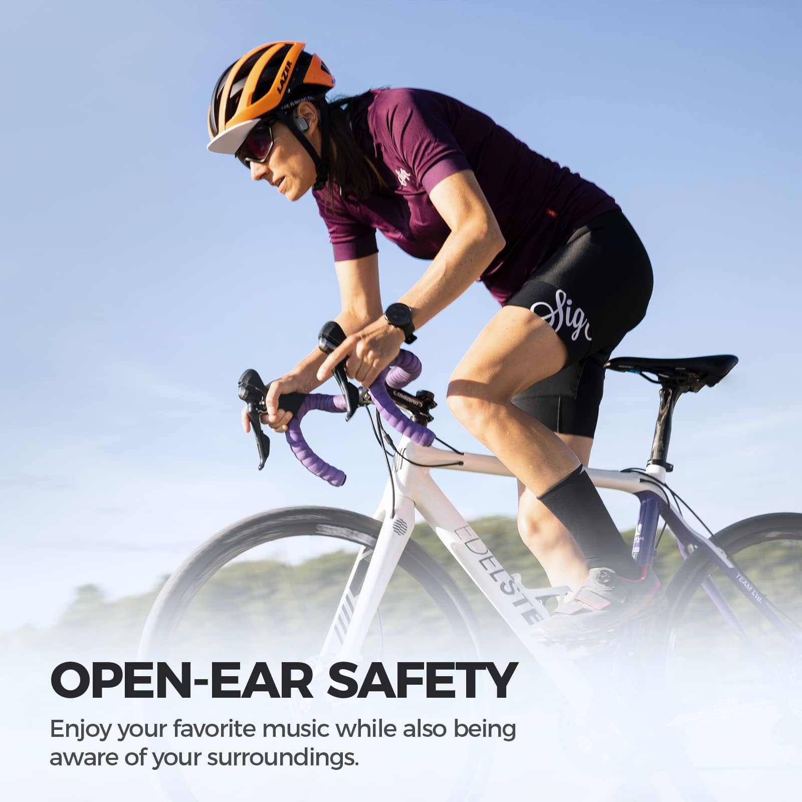 Hyyeosd Bone Conduction Headphones, Bluetooth Earbuds Waterproof Swimming Headphones Wireless Open Ear Headphones Built-in 32GB Ultra Light Headset for Swimming Running Sports Driving Fitness