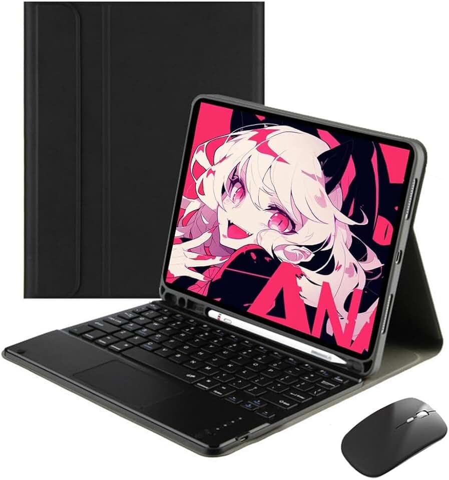 Capa Tablet + Teclado + Mouse Para iPad Pro 11 Polegadas (Preto, teclado de toque)