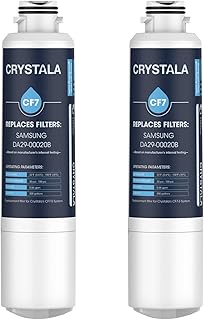 Crystala Filters DA29-00020B Samsung Filter, NSF 42 Certified Compatible DA29-00020B Water Filter, HAF CIN EXP Water Filter, DA97-08006A Water Filter Samsung Water Filter Replacement (2 Pack)