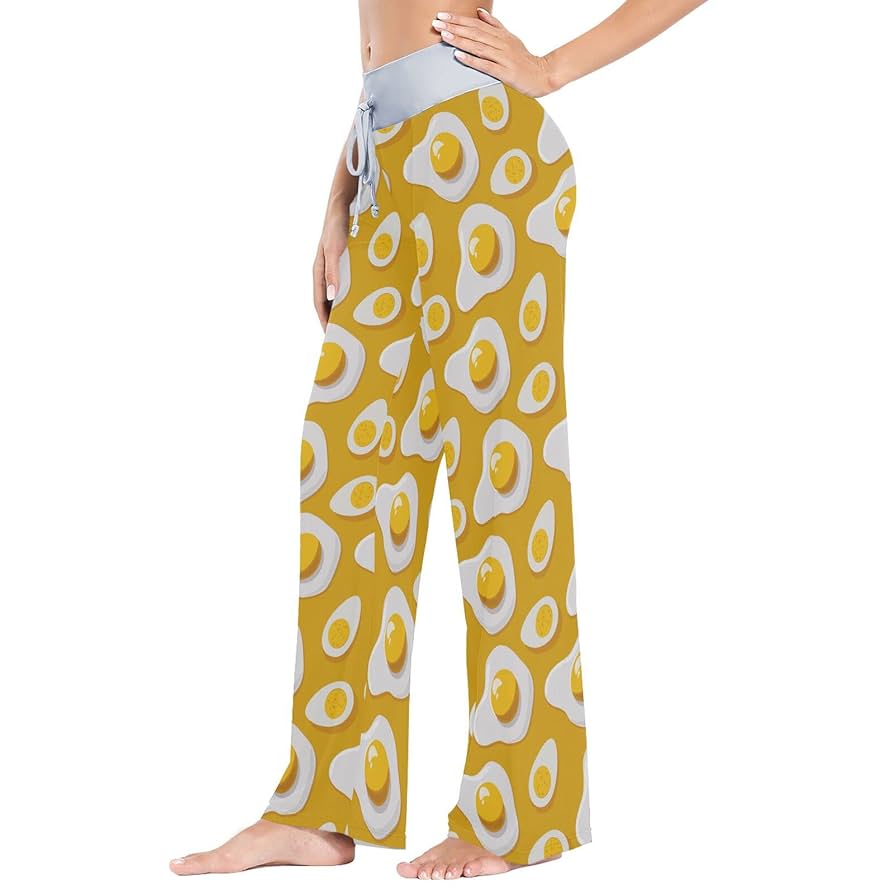Amazon.com: Fried Egg Boiled Egg Women's Pajama Pants Casual