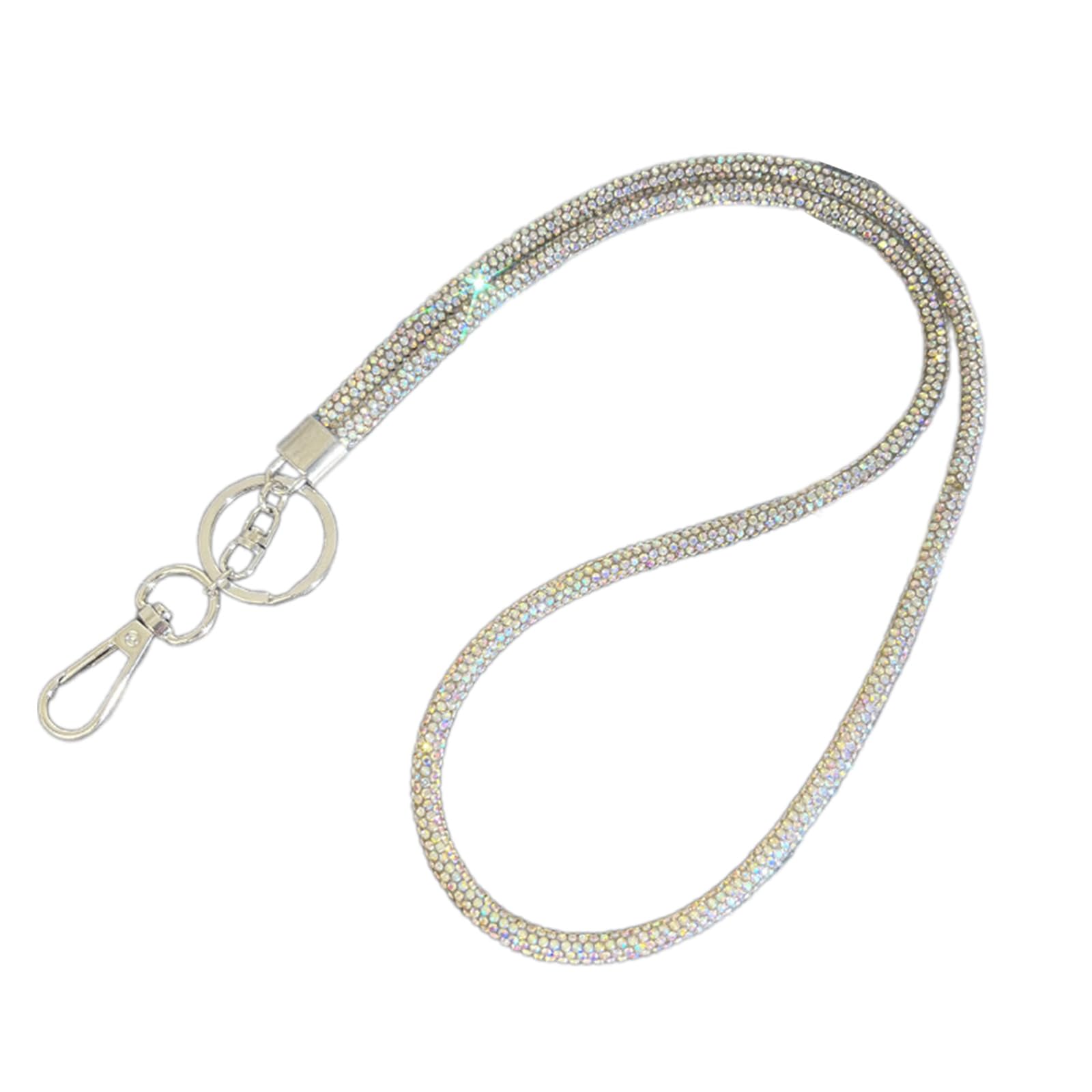 NEWFT Crystal Cellphone Cord Rhinestones Phone Lanyard Fashionable Crossbody Chain for Mobiles Versatile Keychain Accessory