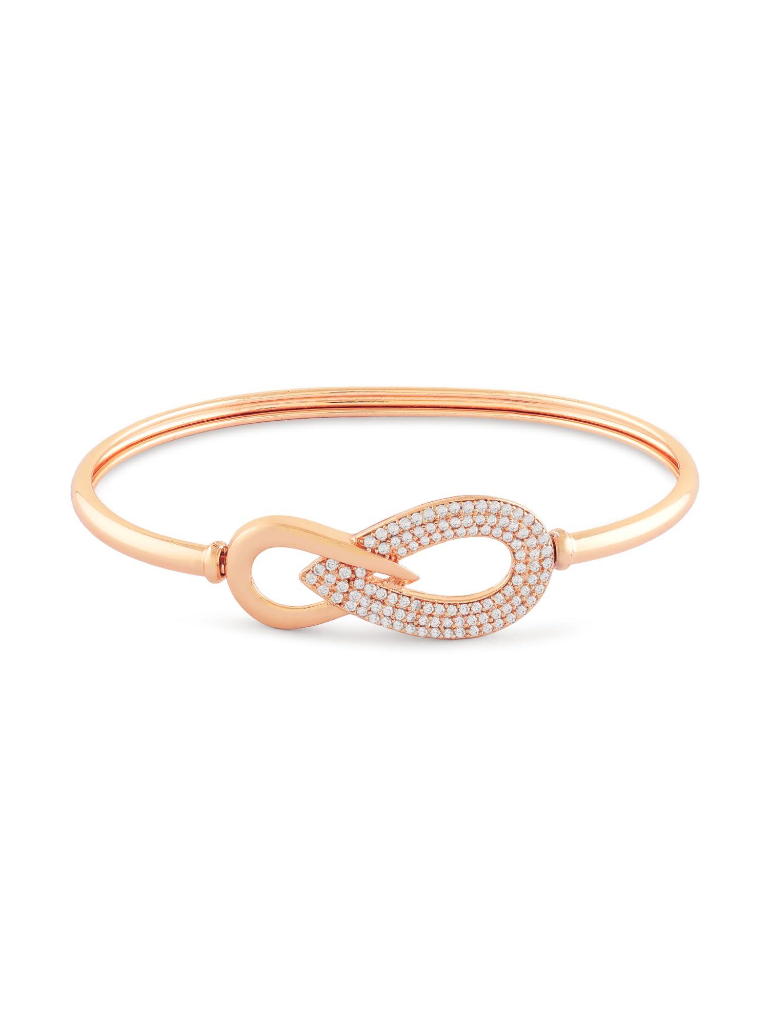 See full amazon price history chart for ZAVERI PEARLS Rose Gold Tone Dazzling Cubic Zirconia Embellished Brass Kada Style Bracelet For Women-ZPFK17185 ZAVERI PEARLS Rose Gold Tone Dazzling Cubic Zirconia Embellished Brass Kada Style Bracelet For Women-ZPFK17185 (B0CRRQ3WYL) Amazon Price History, Amazon Price Tracker