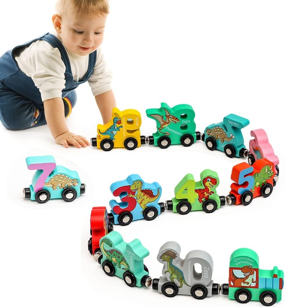 Bestie toys Toddler Toys for 2-3 Year Old Boy, Wooden Dinasour Train Set, Montessori Toys for 2 3 Year Old Boy Christmas Birthday Gifts, Learning Toys for Toddlers 2-4 Years Girl Toys Age 2 3 (B0DBFCVPSF) Amazon Price History, Amazon Price Tracker