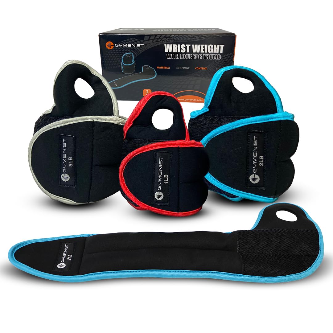 Pair of Wrist Weights With Hole for Thumb, Great for Running & All Kind of Cardio Exercises
