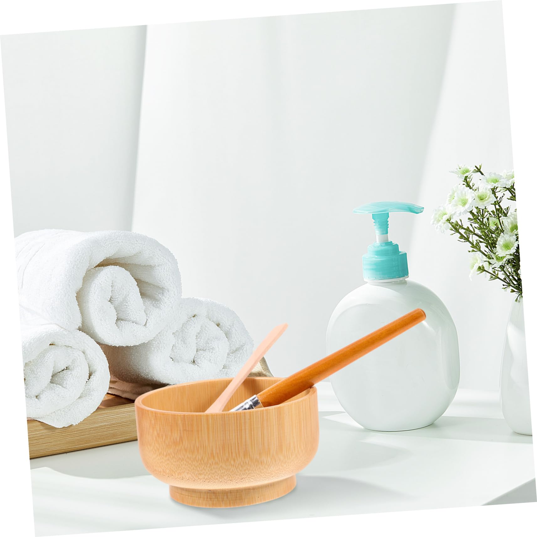 Didiseaon Mask Bowl Stand and Brush Set Facial Bowl Kits Portable Easy to Use Long Serving Time