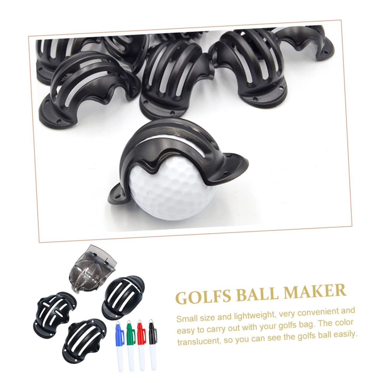 BESPORTBLE Golf-Liner Strichzeichnungsmarker Linienmarkierung Golf-Scorecard-Inhaber Ball-Liner-Marker golfrasen Golfballfelder Golfmacher mit Stift Hersteller von Golfbällen Abs