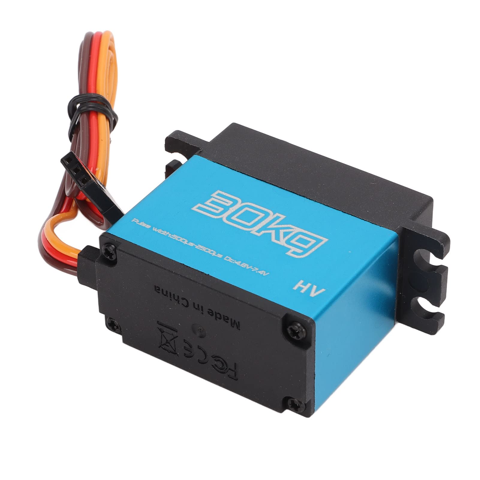 4 Stück 30 kg RC-Metallgetriebe-Digitalservo, wasserdichter Servomotor mit hohem Drehmoment und 25-T-Metallarm, kernloser Motor für 1/10 ferngesteuertes Autoflugzeug,