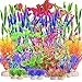 30 plantas de plástico para acuario, plantas artificiales para acuario, plantas acuáticas, decoración de plantas subacuáticas, vivas, seguras para todos los peces (colores mezclados)