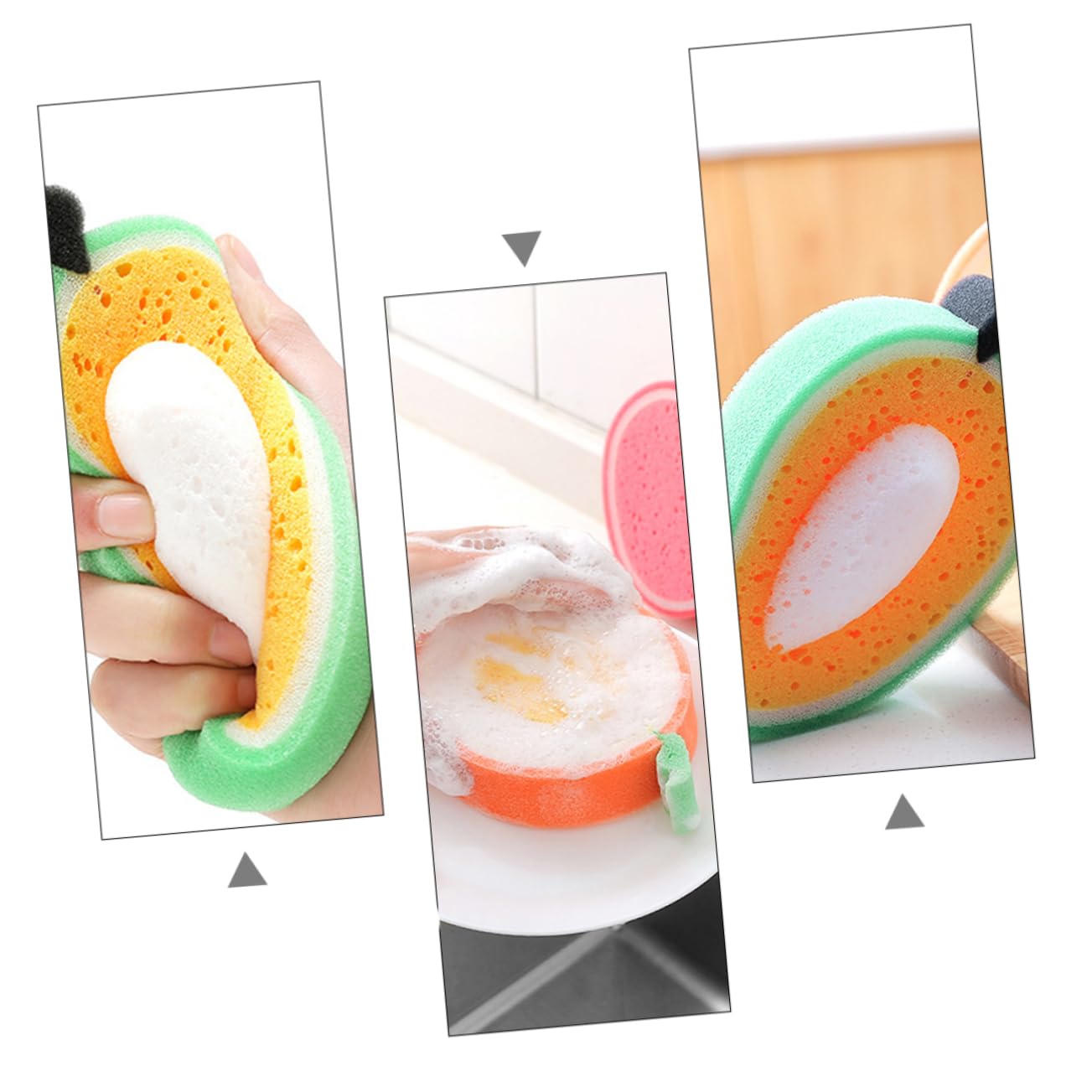 FRCOLOR 3 Juegos Estropajo De Esponja Fregar Plato Esponja para Fregar Resistente Esponjas De Espuma para Lavar Platos Fregadora De Platos Fregadero Plato Esponja De Limpieza 4 Uds * 3